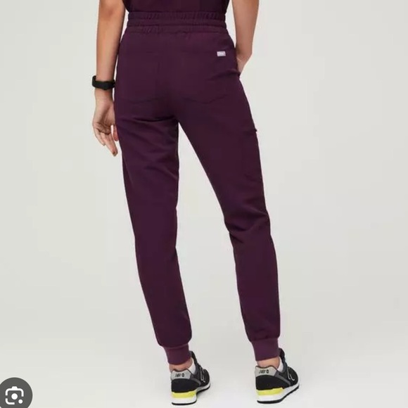 Figs Women's Deep Purple Zamora High Waisted Scrub Pants Joggers - Picture 3 of 3
